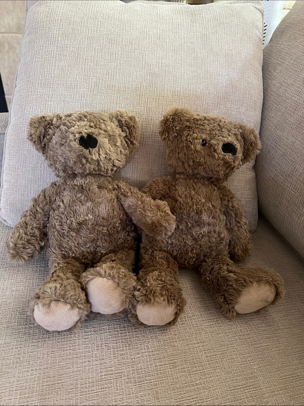 Mon Ami Brown Teddy Bears 14”  with Velvet paws set of 2